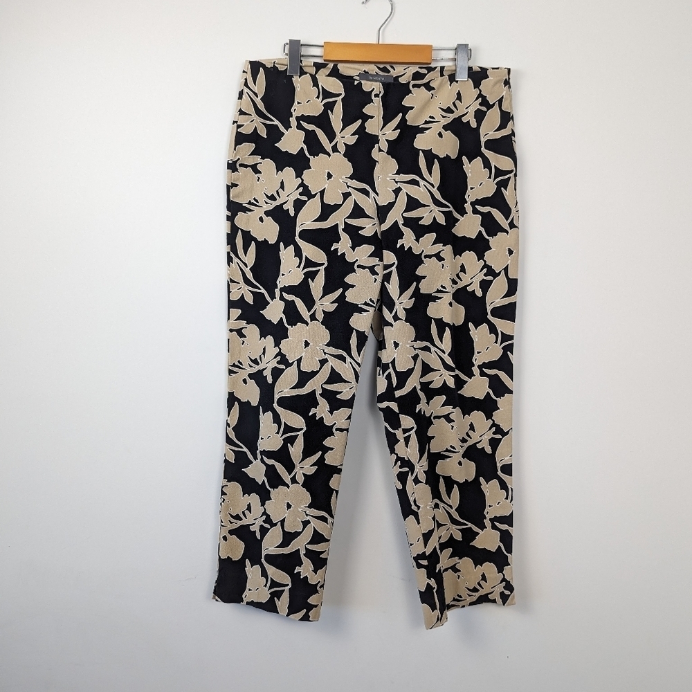 Liz Claiborne Michaela Cotton Blend Floral Ankle Pants, Size 14